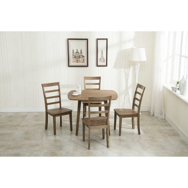 Winston Porter 5 Piece Extendable Solid Wood Dining Set Wayfair